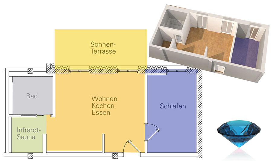 Traben-Trarabach_Mosel_ferienwohnung_mont-royal wohnraum